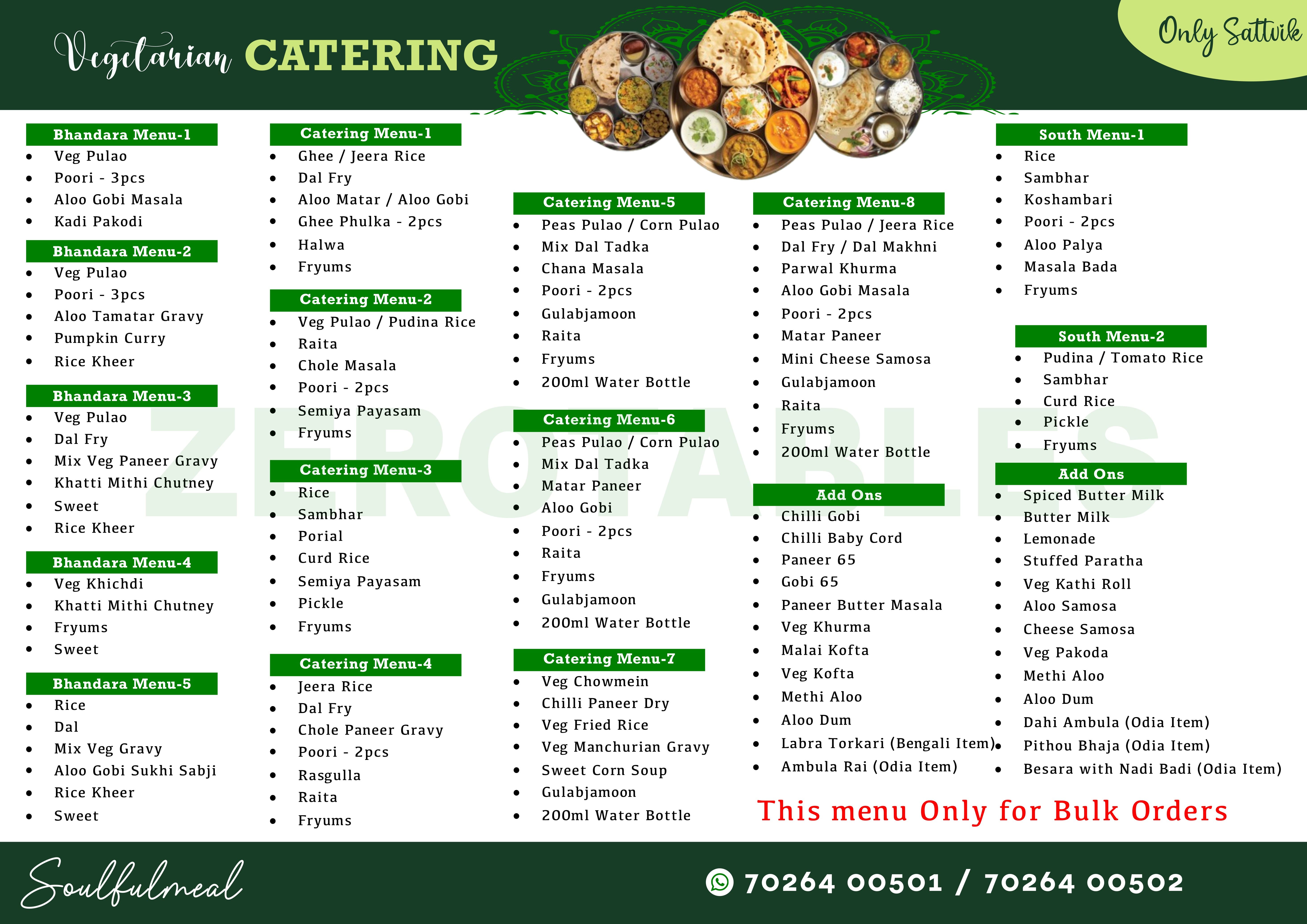 Catering Menu